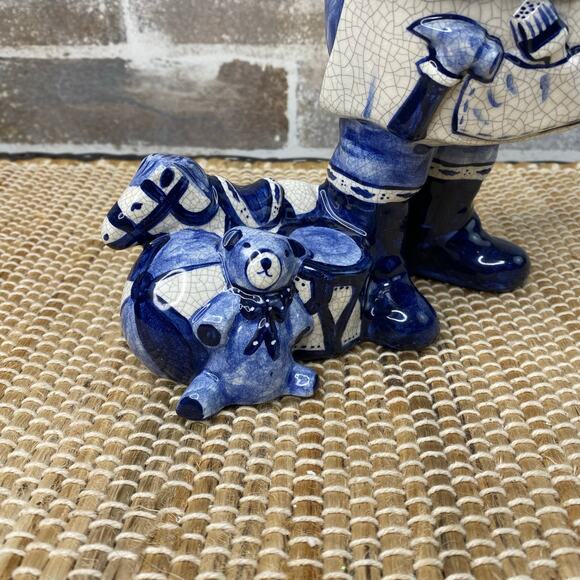 Limited Edition '97 Potting Shed Dedham Pottery Santa and Toys Ceramic Figurine - Picture 8 of 15